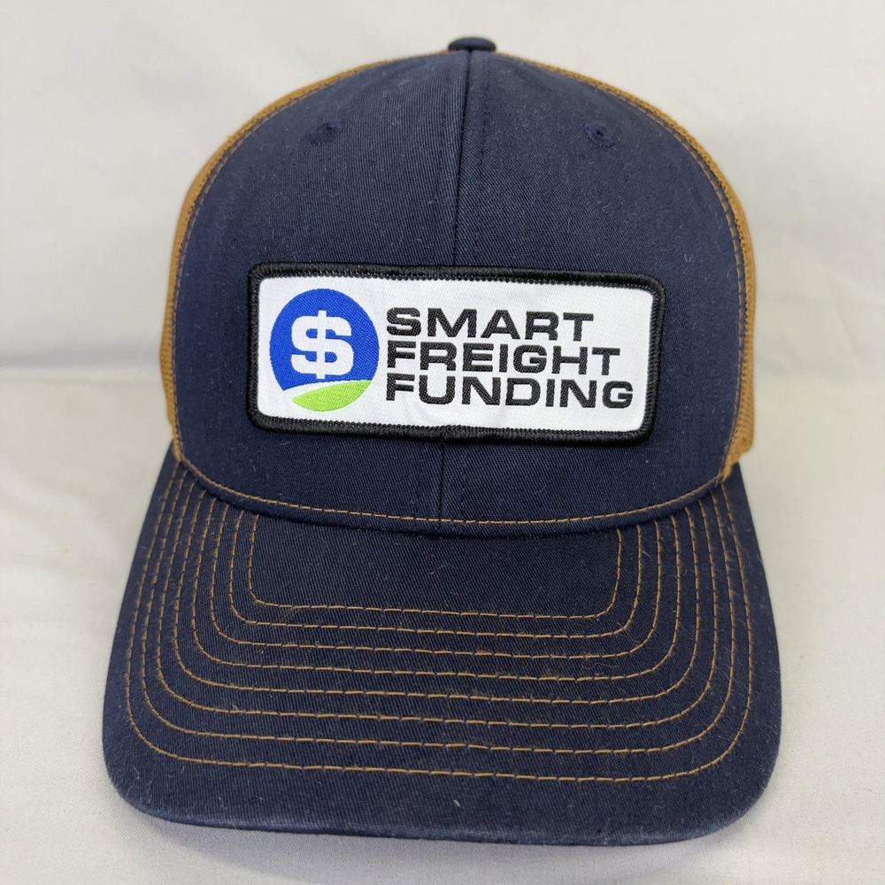 Richardson Hat Trucker Snapback Mens OSFA Blue Brown Smart Freight Funding 112